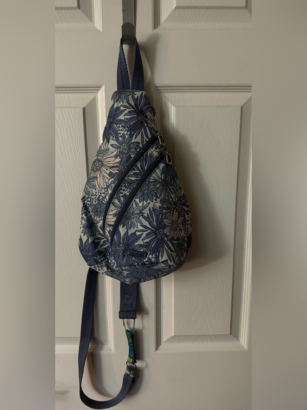 Sakroots On The Go Sling Backpack In Midnight Seascape. Read